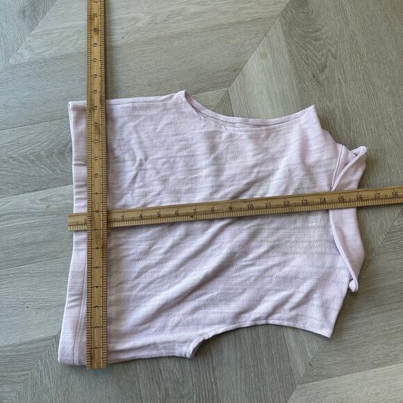 NEW Pacsun Lavender Purple Pointelle Knit Crop Polo Shirt Collar Top M Medium - Picture 7 of 7